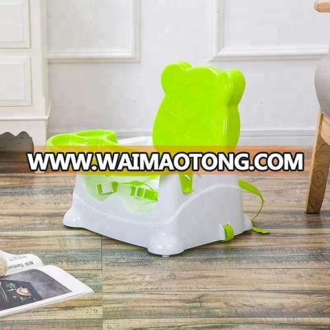 Adjustable plastic baby dining chair folding baby booster seat feeding chair eating seat for children