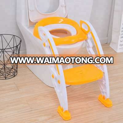 New design wing shape large baby toddler potty seat plastic children's toilet trainer with step stool ladder